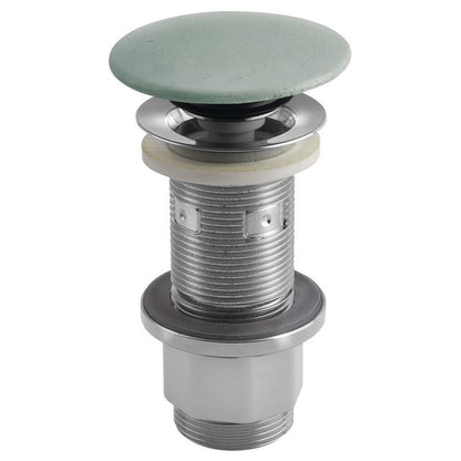 Waschbecken-Ablaufgarnitur 5/4", klick-klack, Beton-Stopfen, 10-80mm, Grün matt