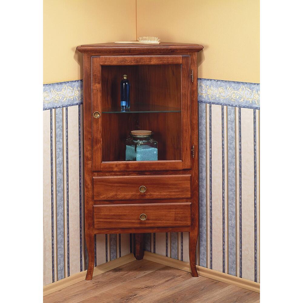 RETRO Eckschrank 60x120x47cm, Buche, rechts