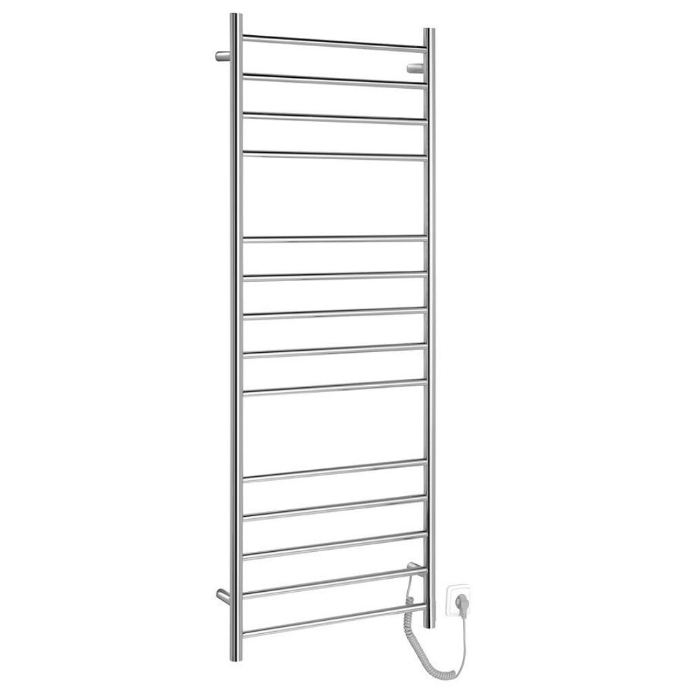 REDONDO Handtuchtrockner elektrisch, rund, 600x1500 mm, 130 W, polierter Edelstahl