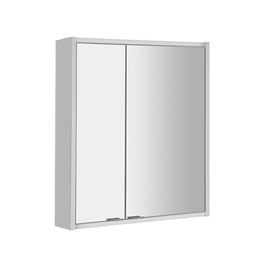 BATU Spiegelschrank 60x71x15cm, 2x LED Beleuchtung, Weiß