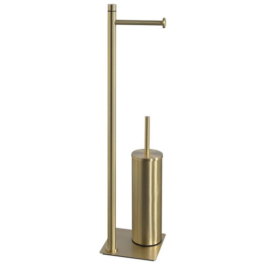 TRILLY Ständer mit Toilettenpapierhalter und WC-Bürste, gold matt