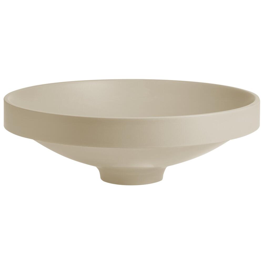 VERTO Einbauwaschtisch, Gussmarmor, Durch. 40,5cm, Beige matt