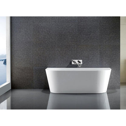 TAJO wandstehende Badewanne 180x80cm, weiß