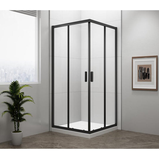 EASY BLACK Duschabtrennung Quadrat 900x900mm, klarglas