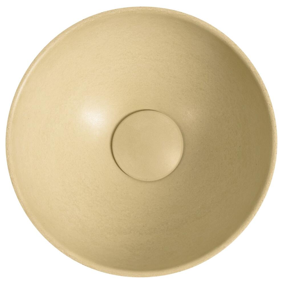 MINOR Betonwaschbecken zum Aufsetzen, Durchmesser 26cm, Gelb matt