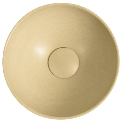 MINOR Betonwaschbecken zum Aufsetzen, Durchmesser 26cm, Gelb matt