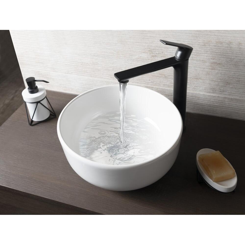 EMMI Keramik-Waschtisch für Arbeitsplatte Ø 33cm, Weiß