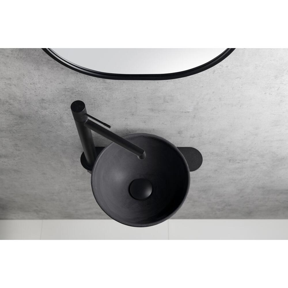 MINOR Betonwaschbecken zum Aufsetzen, Durchmesser 26cm, Anthrazit matt
