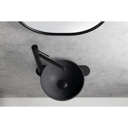MINOR Betonwaschbecken zum Aufsetzen, Durchmesser 26cm, Anthrazit matt