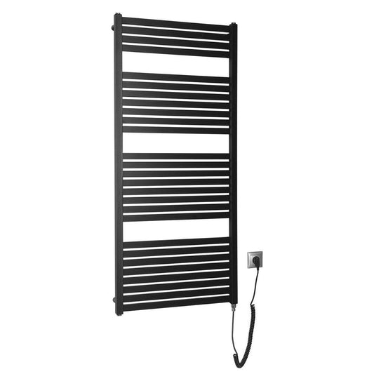 TONDI-E Elektrischer Badheizkörper, gerade, 600x1330 mm, 600 W, Schwarz mat