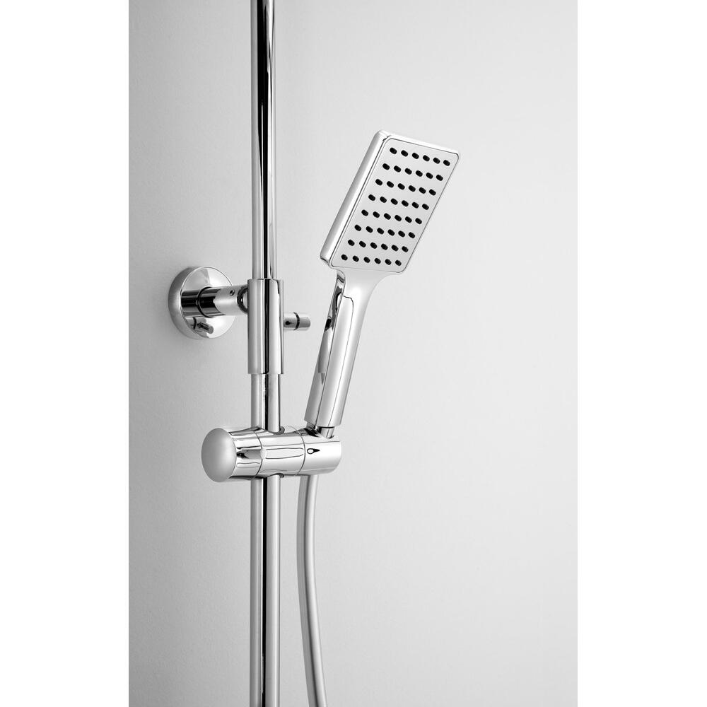DARK Duschsäule mit Thermostat-Armatur, Chrom