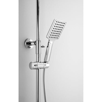 DARK Duschsäule mit Thermostat-Armatur, Chrom