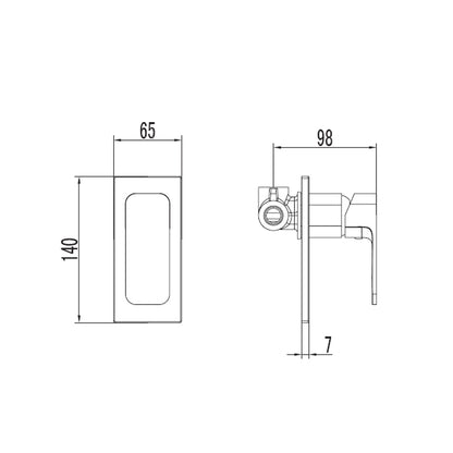 FACTOR Unterputz-Duscharmatur , 1 Weg, Chrom