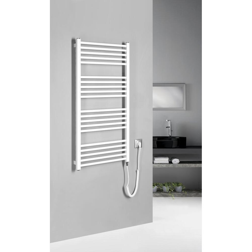 METRO-E Elektrischer Badheizkörper, gerade, 500x1060 mm, 400 W, Weiß