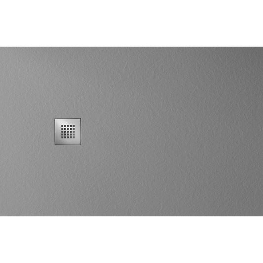 MITIA Gussmarmor-Duschwanne, Rechteck 140x90cm, grau