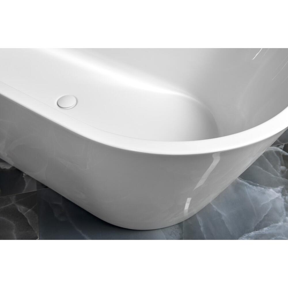 AZRA freistehende Badewanne 170x80x58cm, Weiß