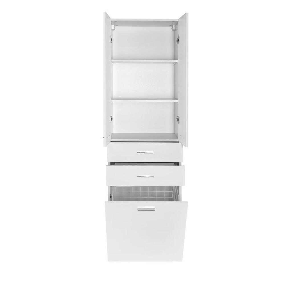 ZOJA/KERAMIA FRESH Hochschrank mit Wäschekorb 50x184x29cm, weiß