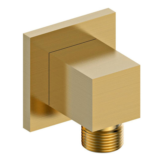 Duschanschluss, eckig, Gold matt