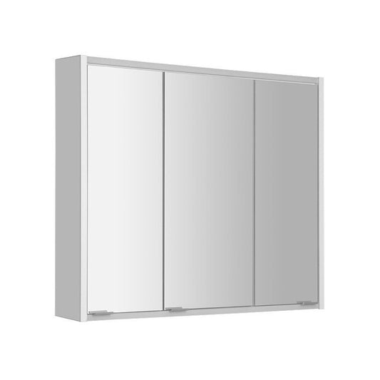 BATU Spiegelschrank 80x71x15cm, 2x LED Beleuchtung, Weiß