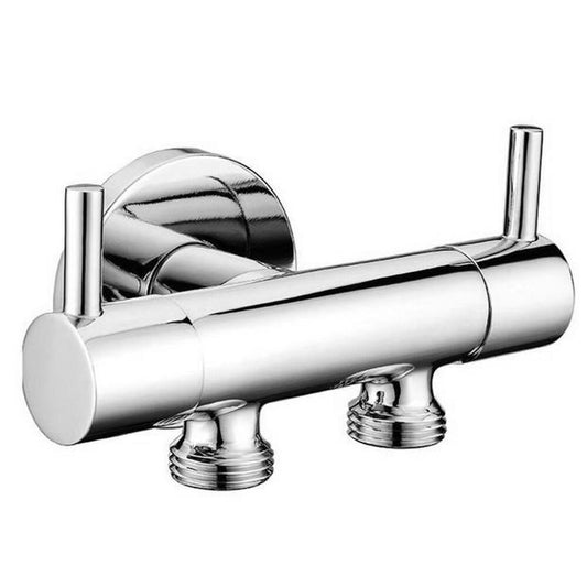 Doppelventil für WC- und Handbrause-Anschluss, Chrom