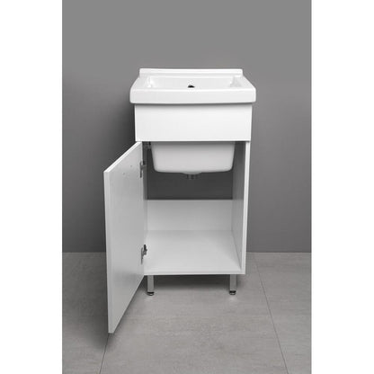 Unterschrank mit Ausgussbecken aus Keramik 45x51cm inklusive Siphon