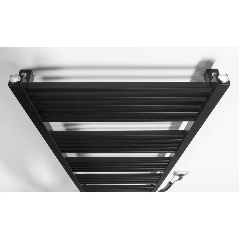 METRO-E Elektrischer Badheizkörper, gerade, 500x1340 mm, 500 W, Schwarz matt