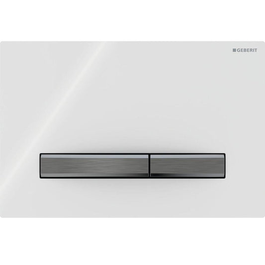 GEBERIT SIGMA50 Dual Betätigungsplatte, weiss/Chrome schwarz