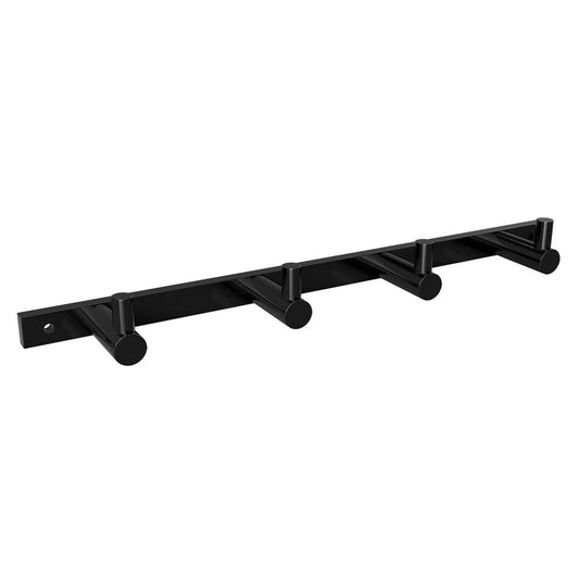 X-ROUND BLACK 4-Fach Haken, Schwarz matt