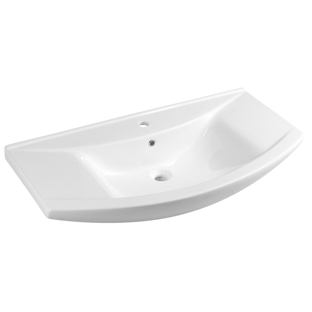 ZERO 97 Keramik-Waschtisch 97x51cm, weiss