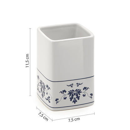 CIXI Glas/Zahnputzbecher, Porzellan, Blau/Weiß