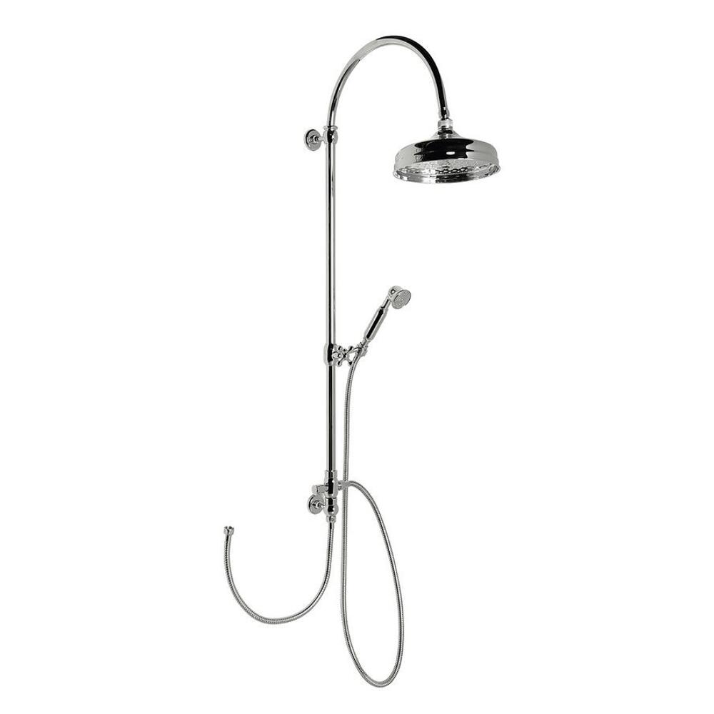 VANITY Duschsäule mit Armaturenanschluss, Kopf- und Handbrause, Chrom