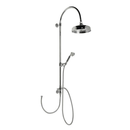 VANITY Duschsäule mit Armaturenanschluss, Kopf- und Handbrause, Chrom