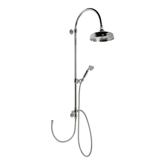 VANITY Duschsäule mit Armaturenanschluss, Kopf- und Handbrause, Chrom