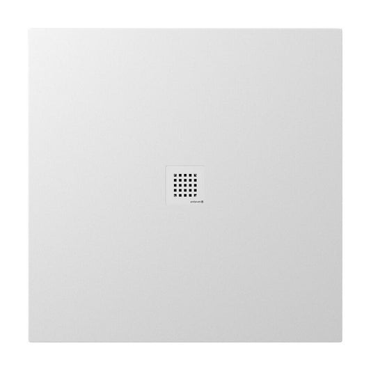 TRENECA Gussmarmor-Duschwanne 100x100x3cm,, weiß matt
