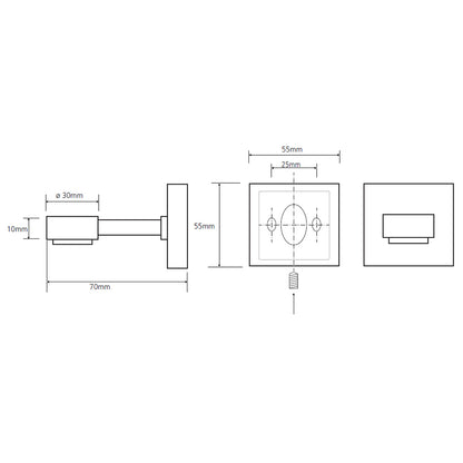X-SQUARE Magnet-Seifenschale, Chrom