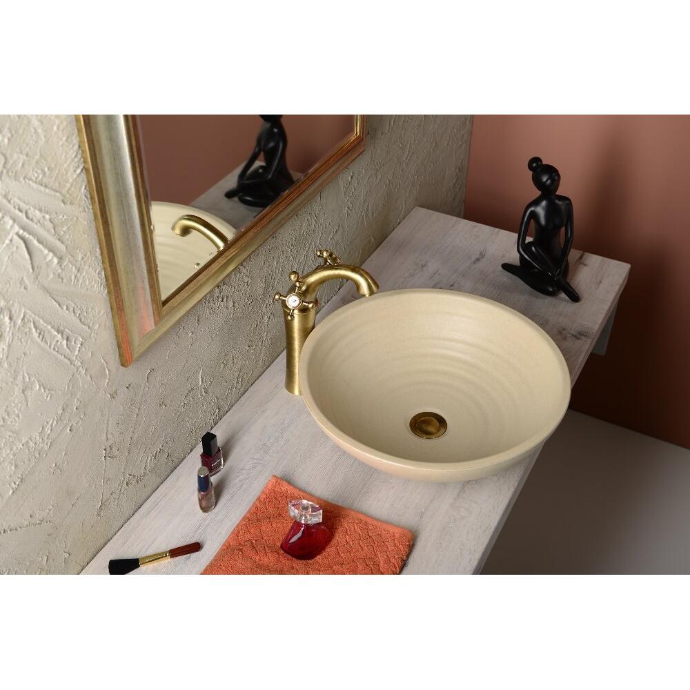 ANTEA Waschtischarmatur, hoch, mit Ablaufgarnitur 245mm, bronze