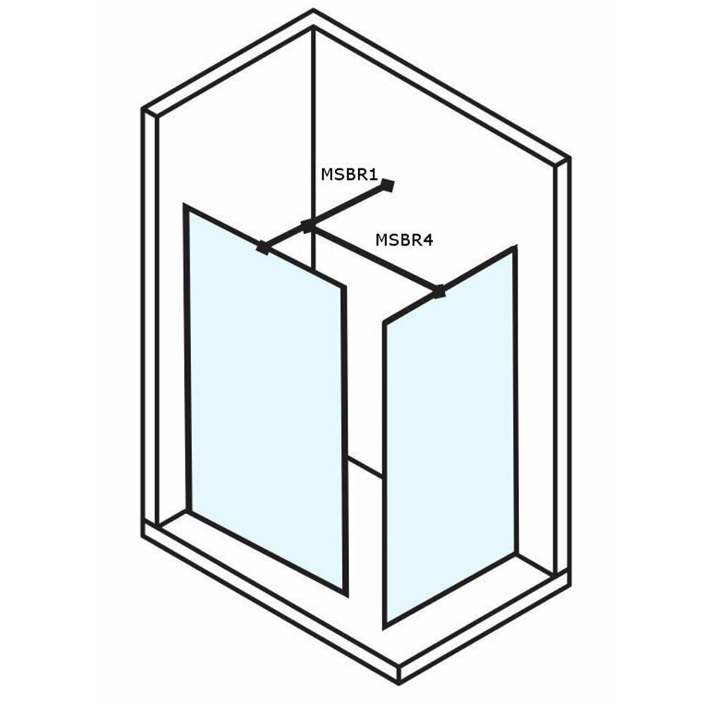 MODULAR SHOWER Zusätzliche Stütze für MSBR1, 800mm, Chrom