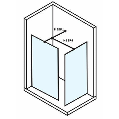 MODULAR SHOWER Zusätzliche Stütze für MSBR1, 800mm, Chrom