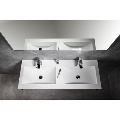 YUKON Waschtisch 120x45cm, Gussmarmor, weiß