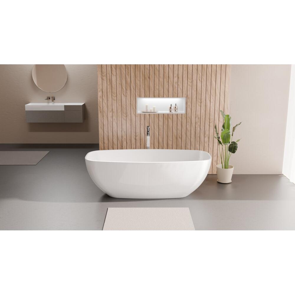 IPANEMA Gussmarmor- Badewanne 168x72x49cm, weiß