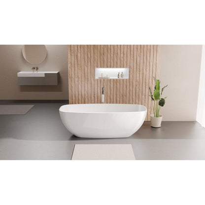 IPANEMA Gussmarmor- Badewanne 168x72x49cm, weiß