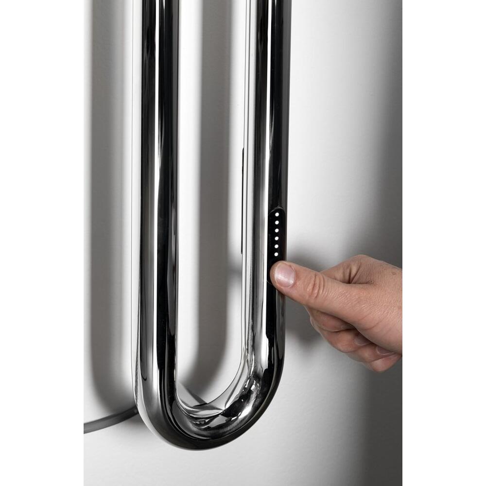 DUOPASSO Handtuchtrockner elektrisch mit Zeitschaltuhr, 122x1700mm, 45 W, Chrom