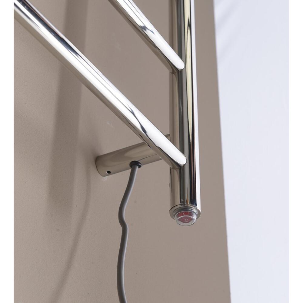REDONDO Handtuchtrockner elektrisch, rund, 600x1500 mm, 130 W, polierter Edelstahl
