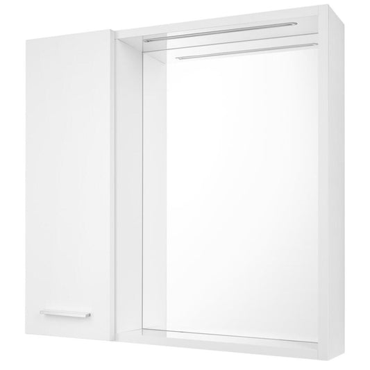 ZOJA/KERAMIA FRESH STRIP Spiegelschrank, LED Beleuchtung, 60x60x14cm, Links, Weiß