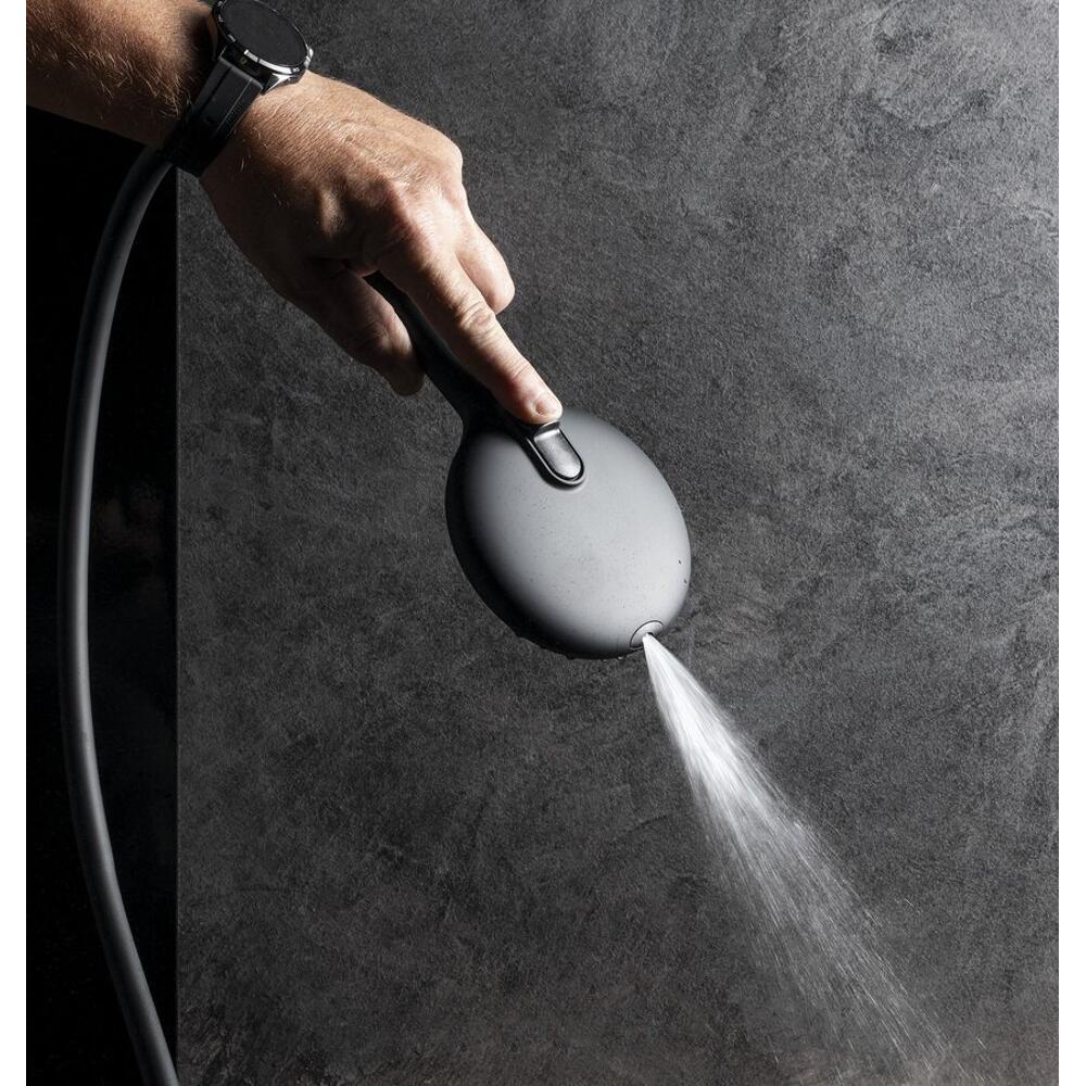 Massage-Handbrause, 3 Duschmodi + Spülmodus, Silikondüsen, Durch. 120mm, ABS/Schwarz matt