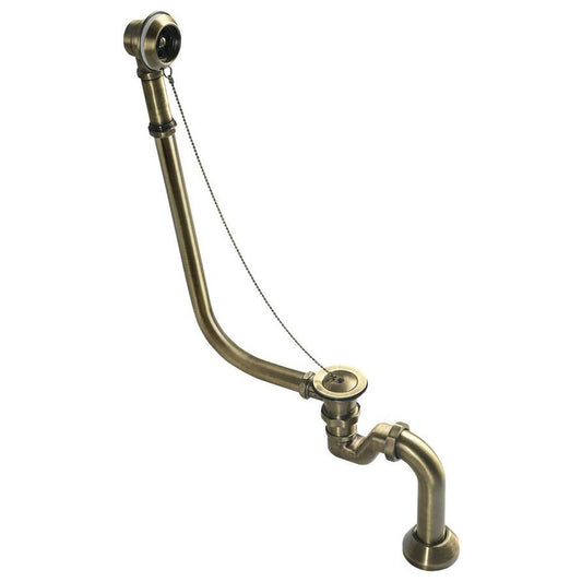 MODEL 12R Ablaufgarnitur mit Kette, Siphon, Bronze