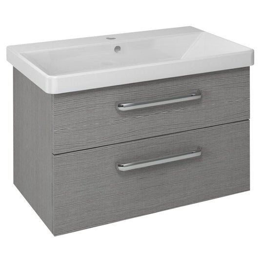 THEIA Unterschrank 75,6x50x44,2cm, 2xSchublade, Silbereiche