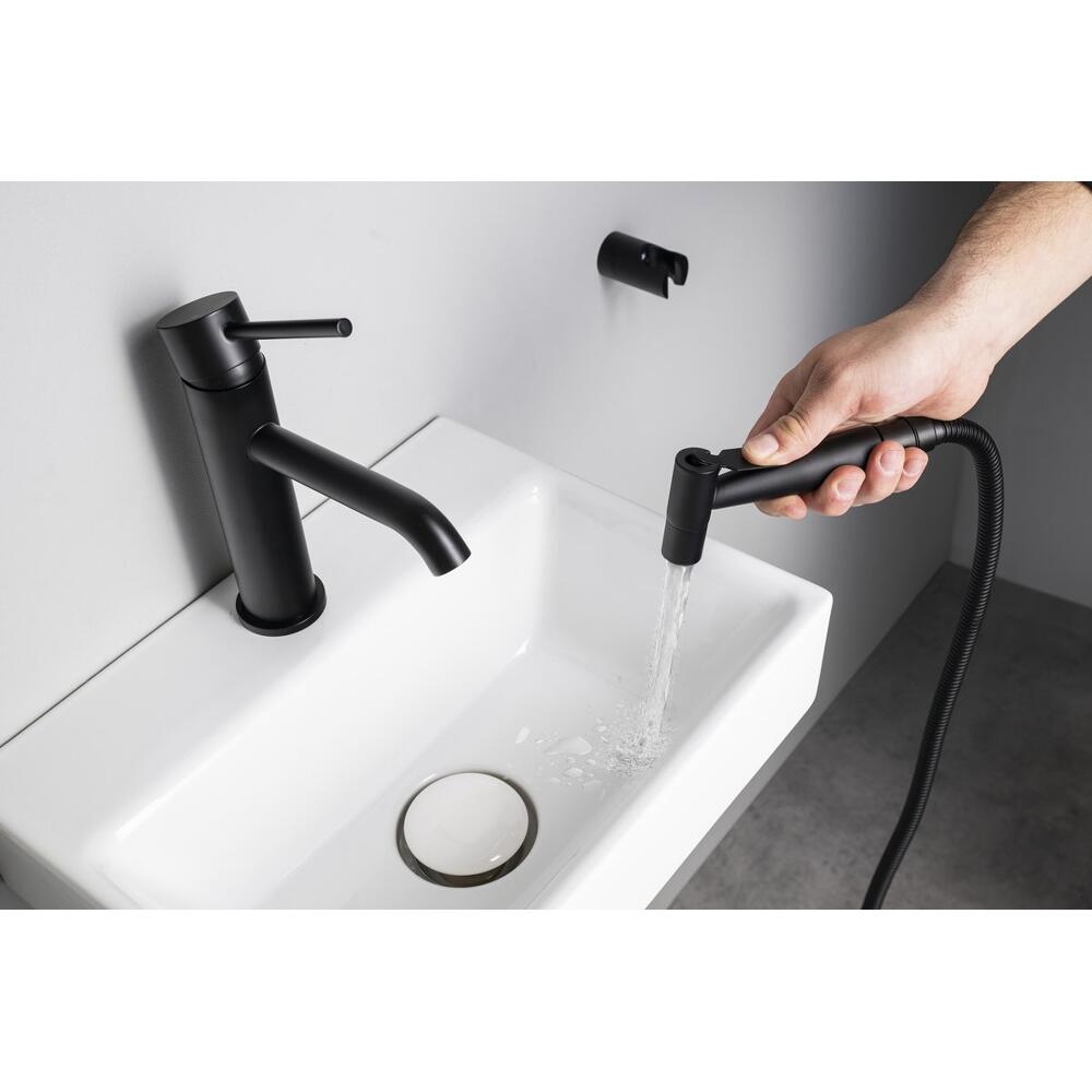 RHAPSODY Waschtischarmatur mit WC-Handbrause, Schwarz