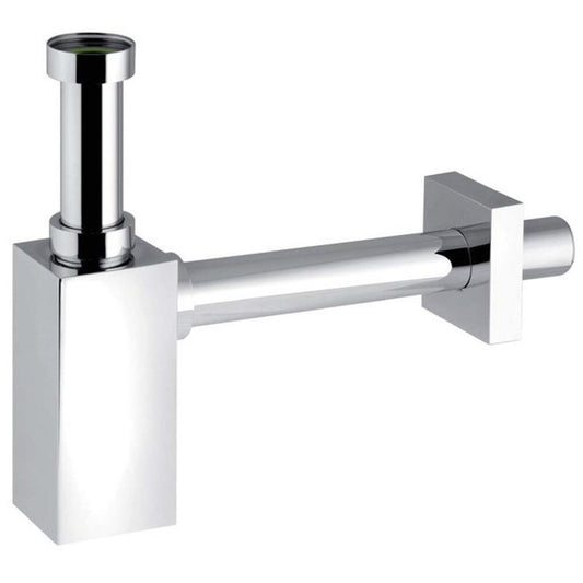 PIQuadratO Waschtisch-Siphon 5/4", Abfluss 32mm, Chrom