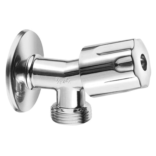 Waschmaschinen-Ventil mit Rückschlagklappe, 1/2 "x3/4", Chrom